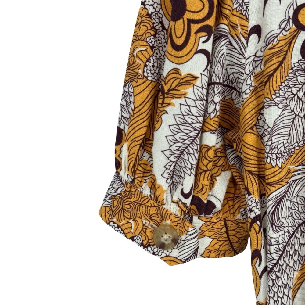 10 Crosby Derek Lam‎ 8 Buffy Utility Dress Multi Midi Length Linen-Blend Pockets - Picture 6 of 15